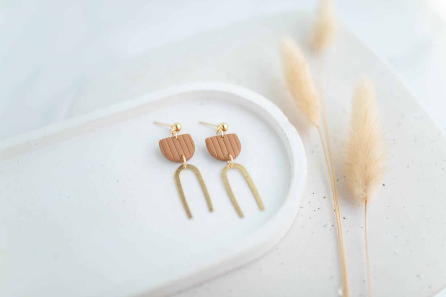 Clay Earrings | Mini Arch Dangles | Autumn Edit