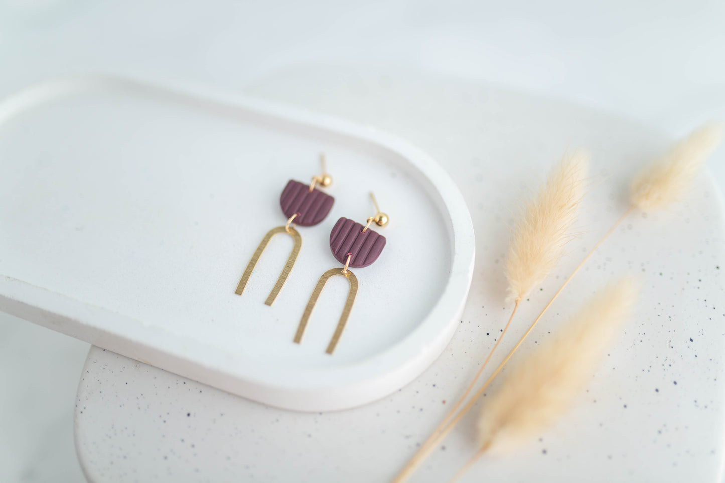 Clay Earrings | Mini Arch Dangles | Autumn Edit