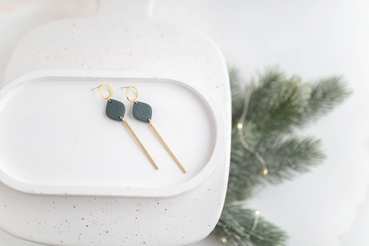 Clay Earrings | Festive Simple Dangles | Merry+Bright Collection