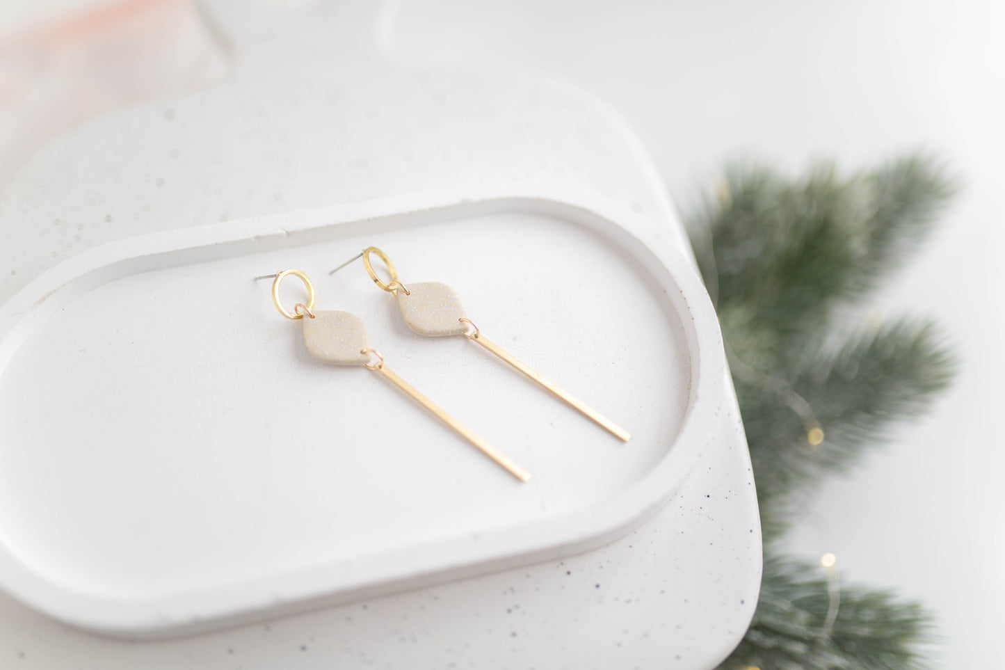 Clay Earrings | Festive Simple Dangles | Merry+Bright Collection