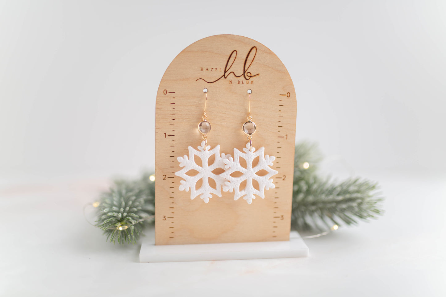 Clay Earrings | Snowflake Dangles | Merry+Bright Collection