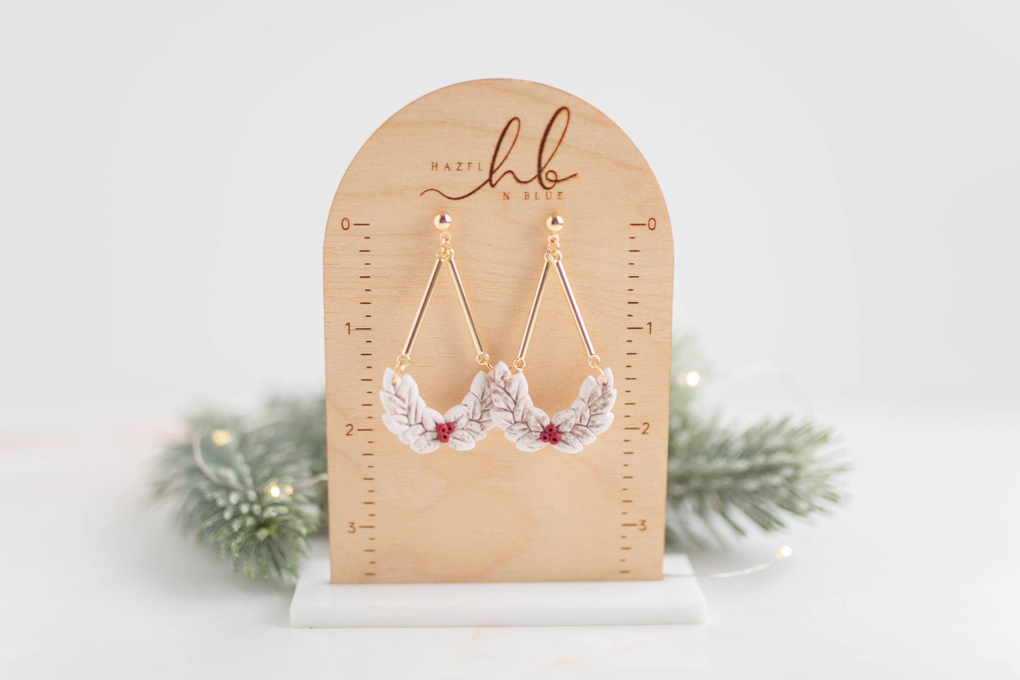 Clay Earrings | Mistletoe Dangles | Merry+Bright Collection