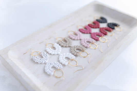 Clay Earrings | Scallop Dangles | Lover Era Collection