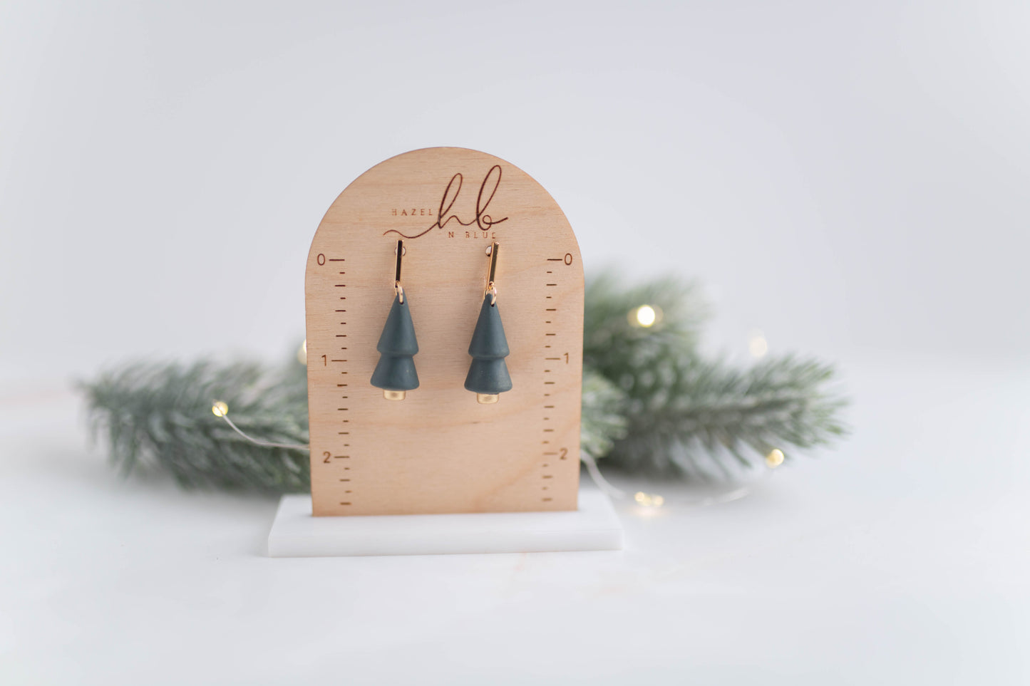 Clay Earrings | Mini Tree Dangles | Merry+Bright Collection