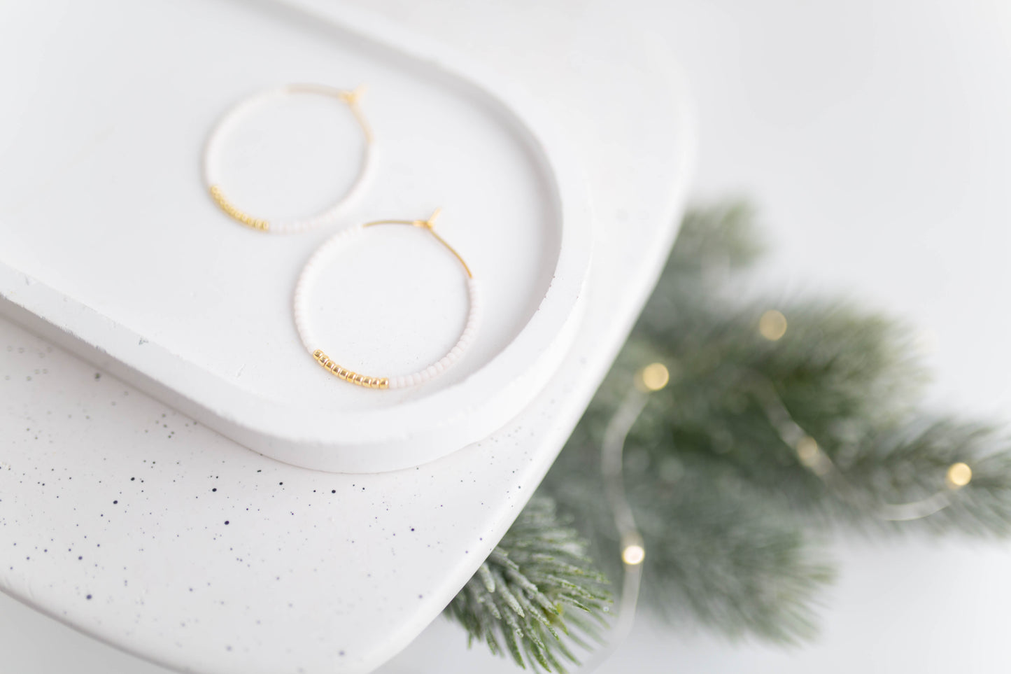 Beaded Earrings | Festive Hoops | Merry+Bright Collection