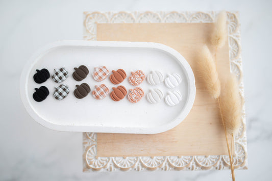 Clay Earrings | Pumpkin Studs | Pumpkin Patch Collection