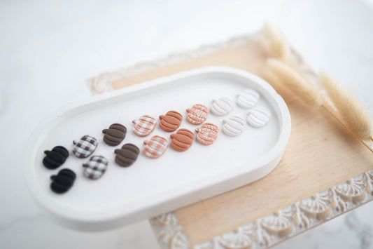 Clay Earrings | Pumpkin Studs | Pumpkin Patch Collection