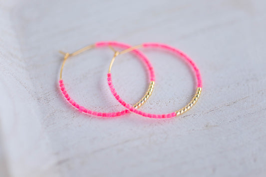 Beaded Earrings | Share the Love Hoops
