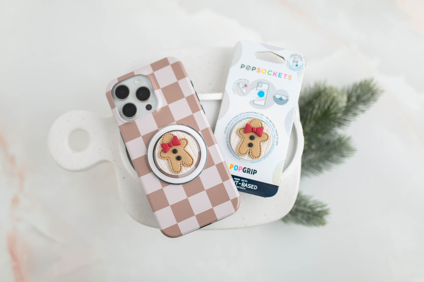 Clay PopSocket | Gingerbread Man | Merry+Bright Collection