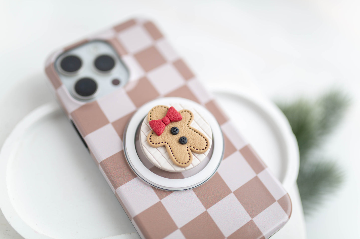 Clay PopSocket | Gingerbread Man | Merry+Bright Collection