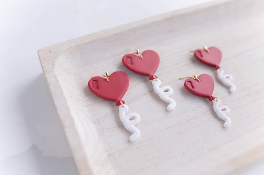 Clay Earrings | Heart Balloons | Lover Era Collection