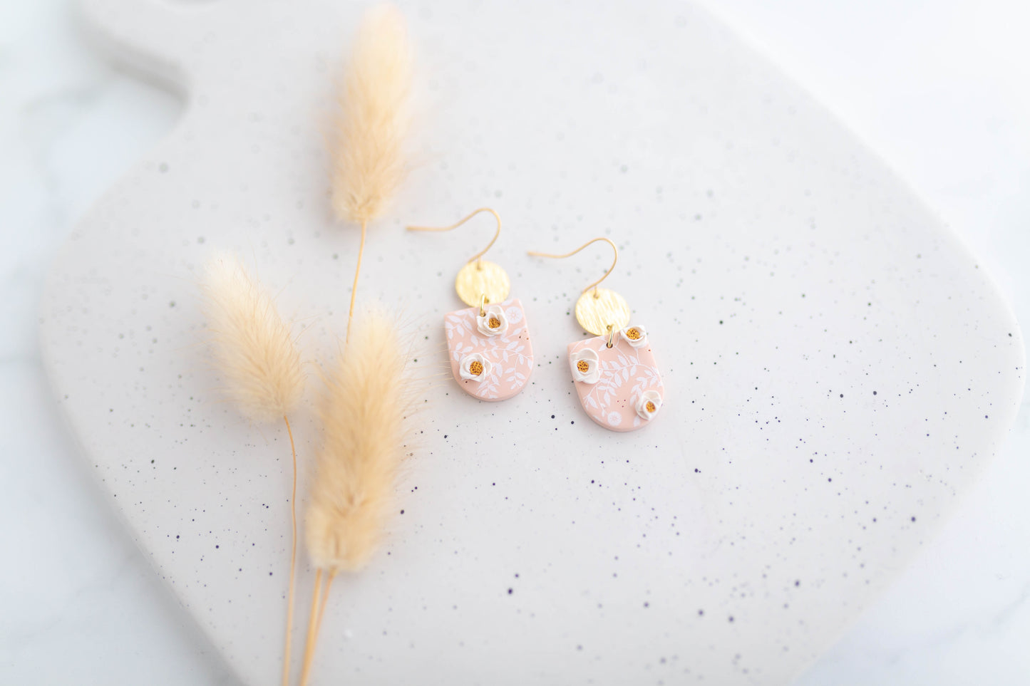 Clay Earring | Floral Dainty Dangles | Mother's Day Collection