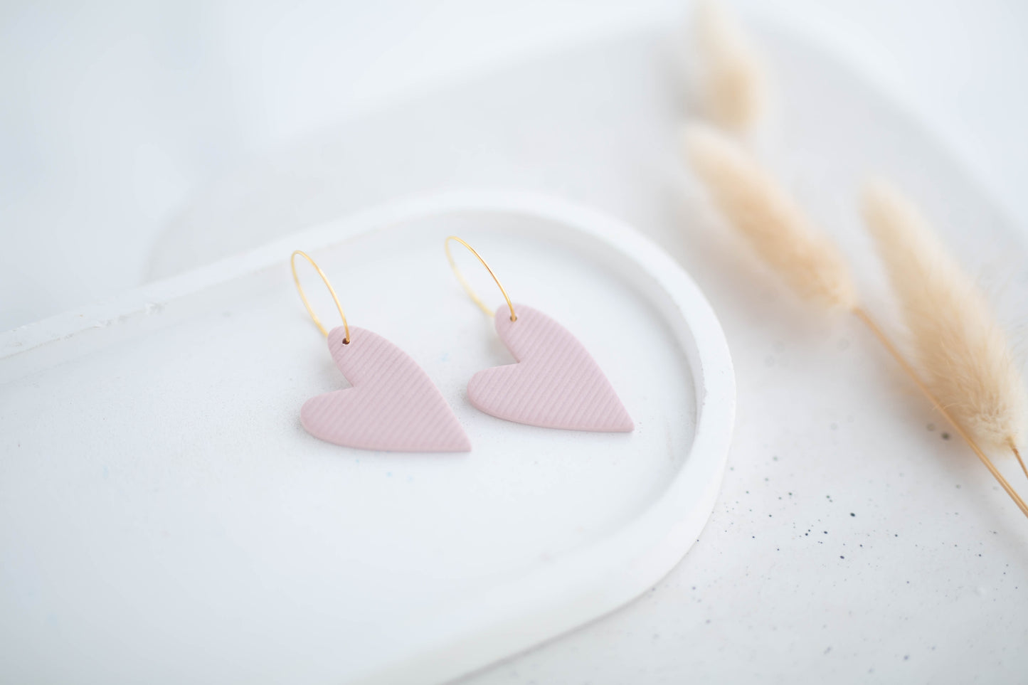 Clay Earrings | Heart Hoops | Wild Love Collection
