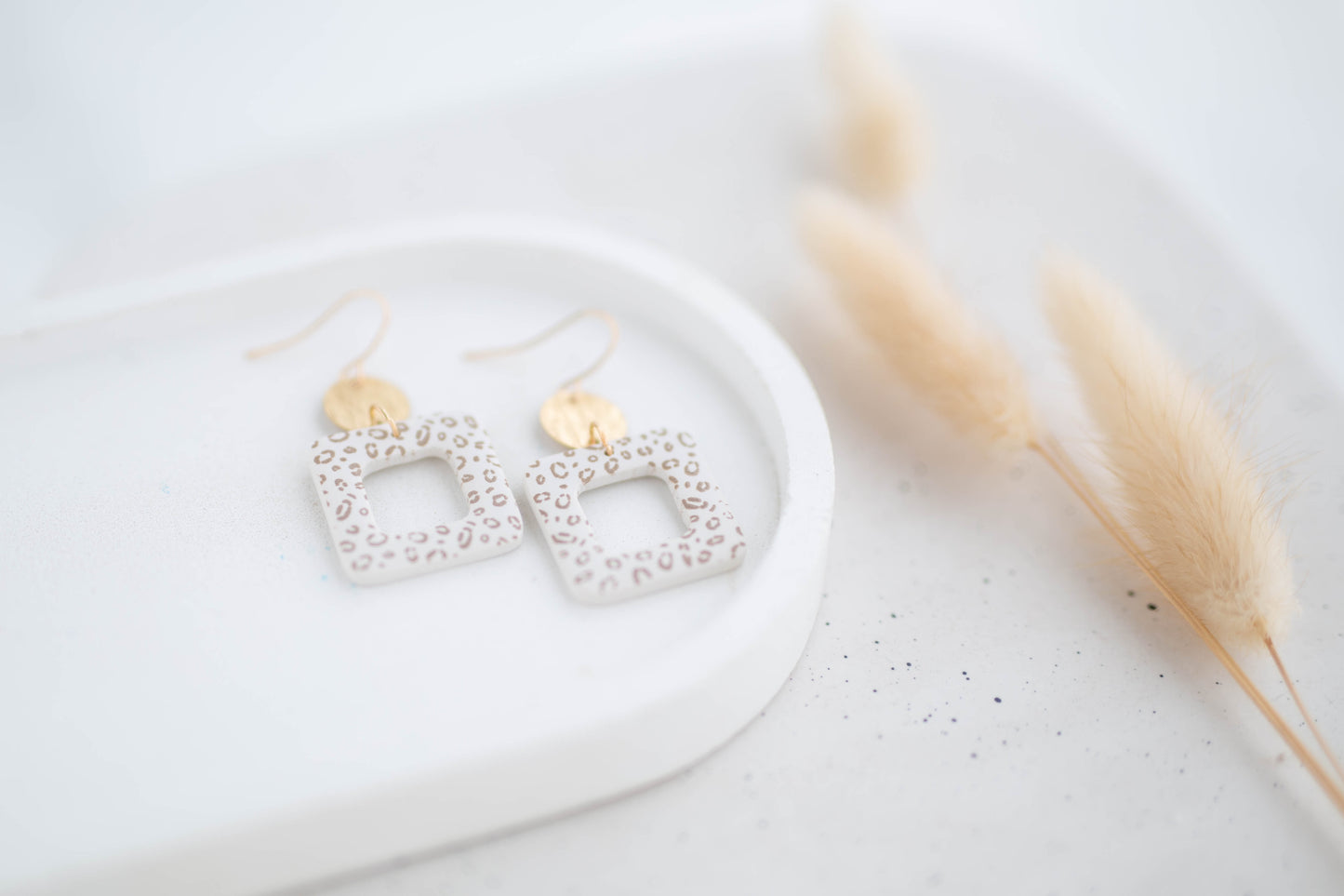Clay Earrings | Square Dangles | Wild Love Collection