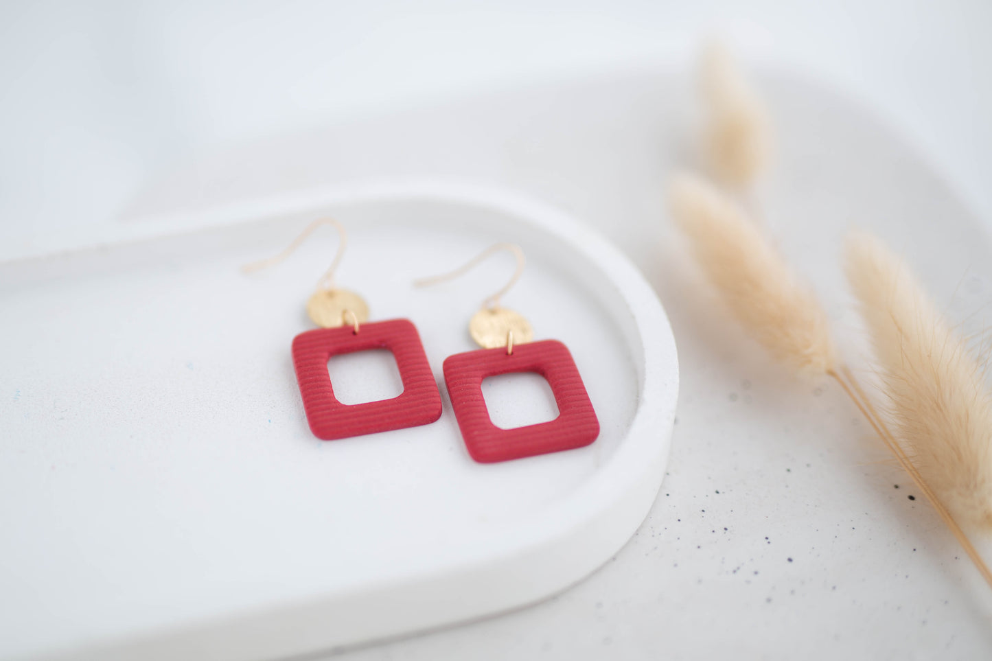 Clay Earrings | Square Dangles | Wild Love Collection