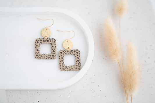 Clay Earrings | Square Dangles | Wild Love Collection