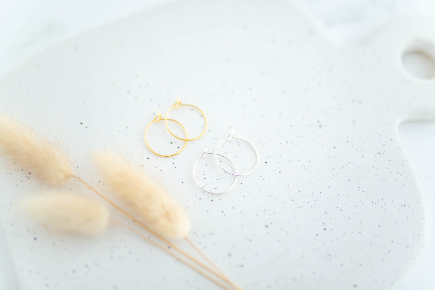 Clay Earring | Floral Simple Hoops | Mother's Day Collection