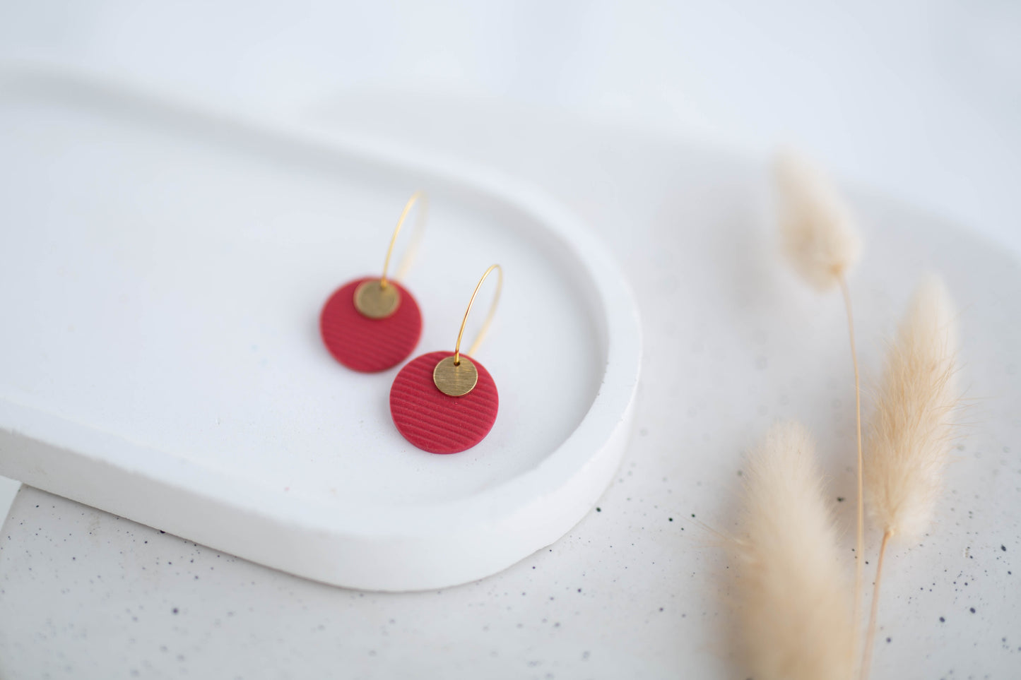 Clay Earrings | Circle Mini Hoops | Wild Love Collection