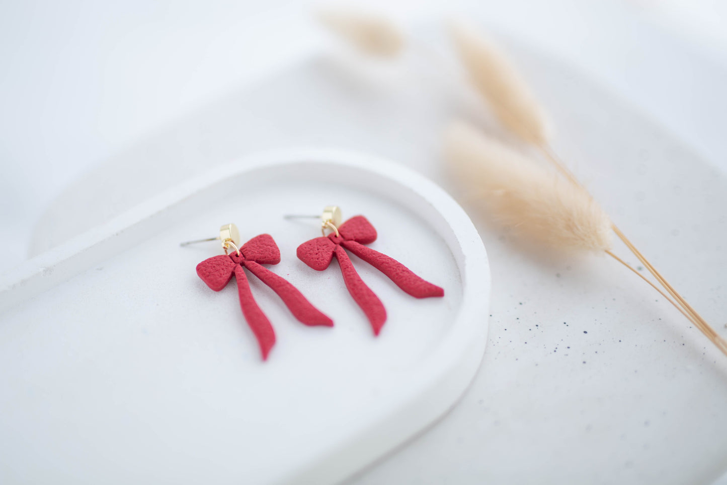 Clay Earrings | Bow Dangles| Wild Love Collection