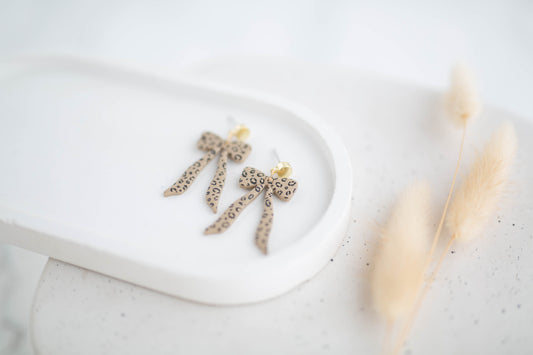 Clay Earrings | Bow Dangles| Wild Love Collection