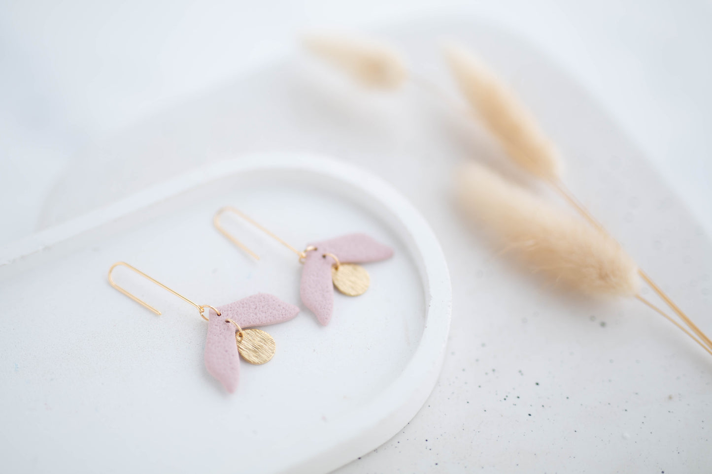 Clay Earrings | Longline Leaf Dangles | Wild Love Collection