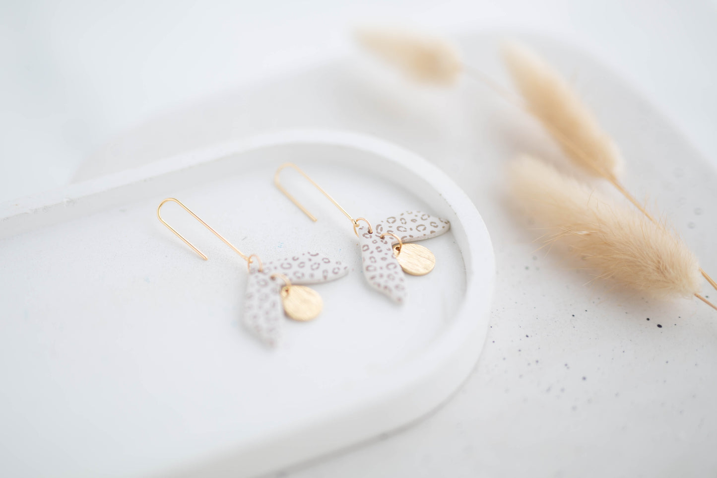 Clay Earrings | Longline Leaf Dangles | Wild Love Collection