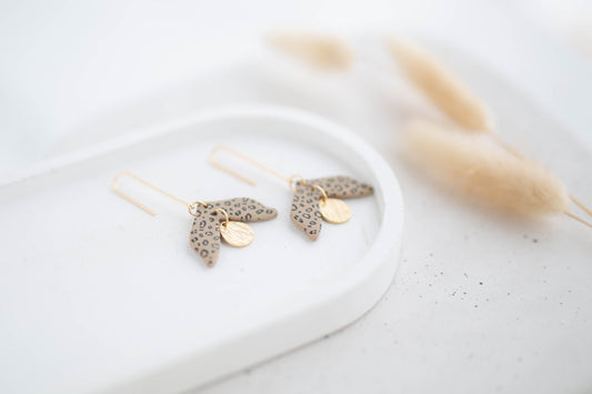 Clay Earrings | Longline Leaf Dangles | Wild Love Collection