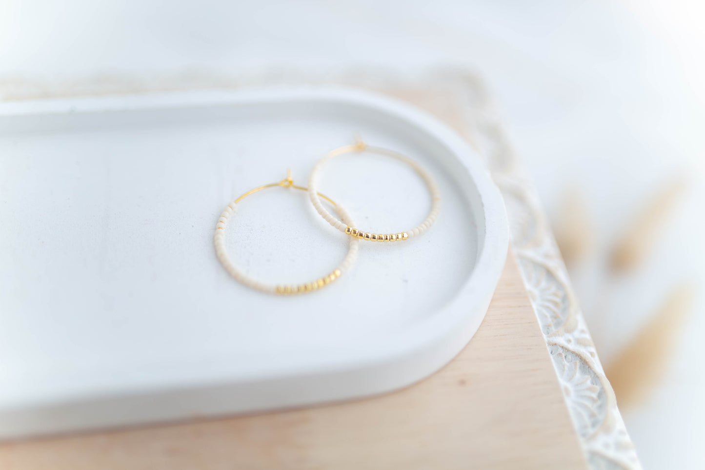 Beaded Earrings | Sweetheart Beaded Hoops | Sweetheart Collection