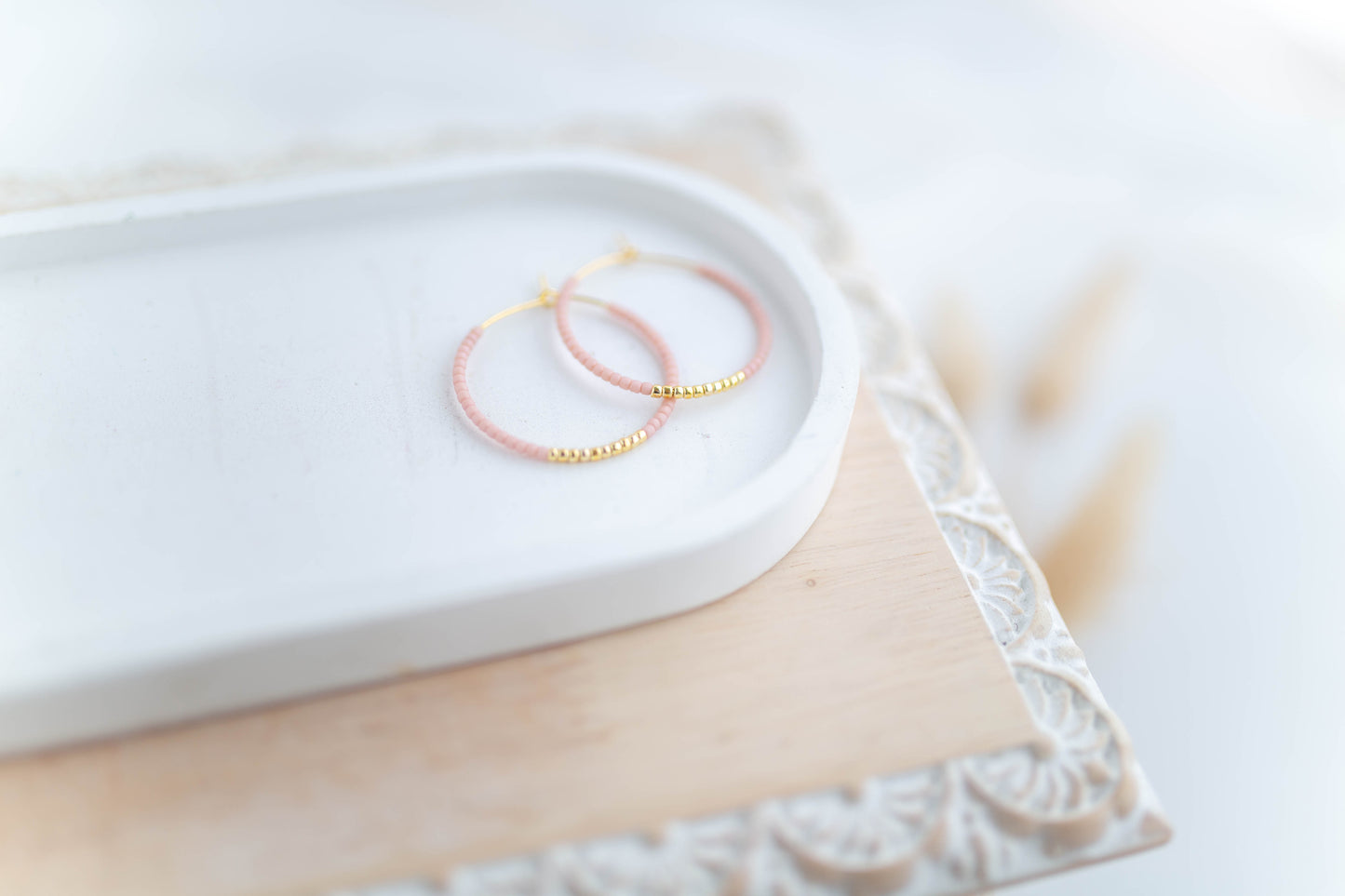 Beaded Earrings | Sweetheart Beaded Hoops | Sweetheart Collection