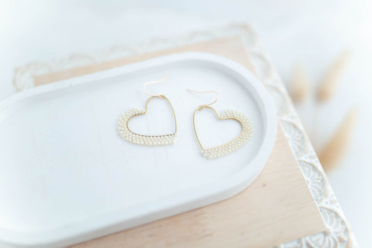 Beaded Earrings | Beaded Hearts | Sweetheart Collection