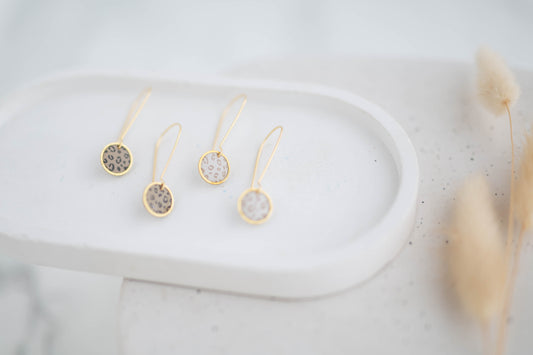Clay Earrings | Dainty Circle Longline Dangles | Wild Love Collection