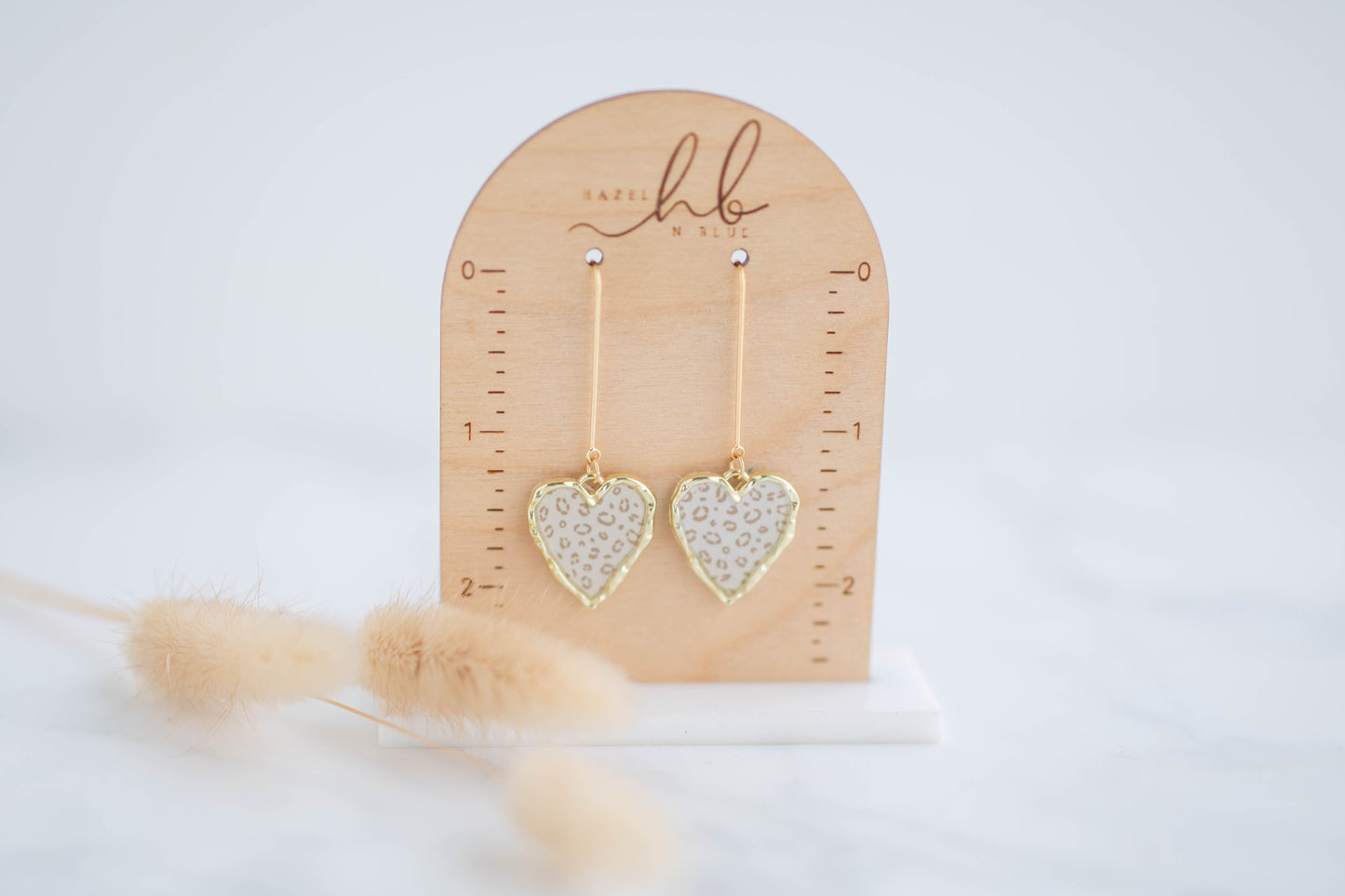 Clay Earrings | Longline Heart Dangles | Wild Love Collection