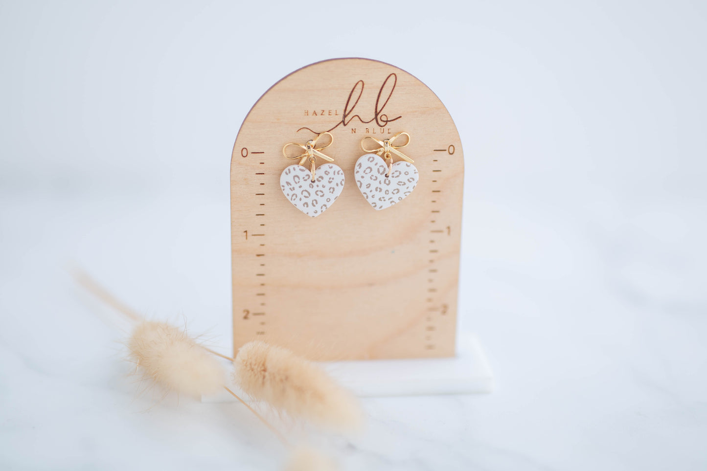 Clay Earrings | Bow + Heart Dainty Dangles | Wild Love Collection