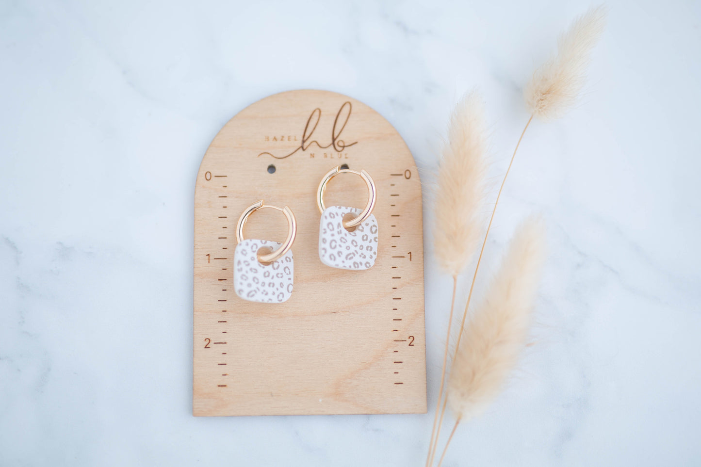 Clay Earrings | Square Huggie Hoops | Wild Love Collection