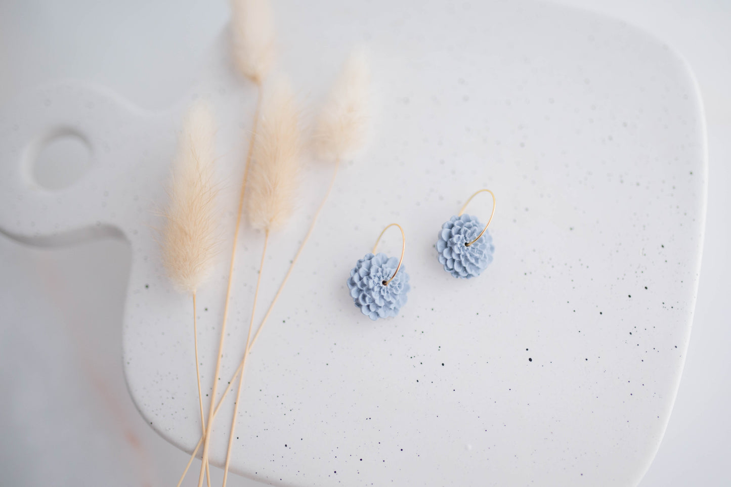 Clay Earrings | Dahlia Mini Hoops