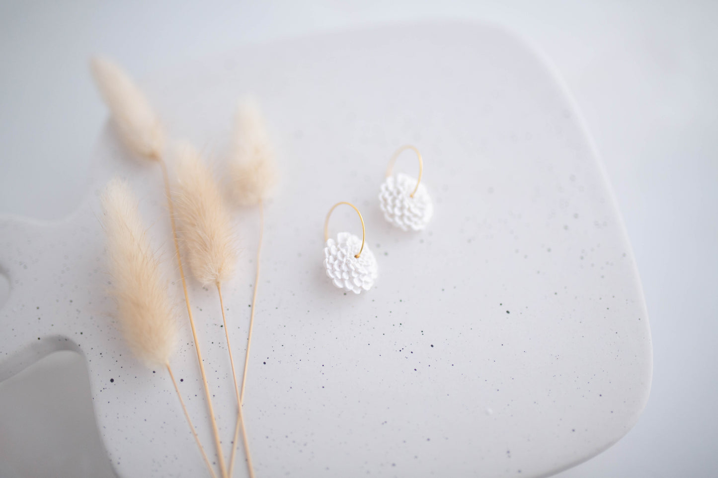 Clay Earrings | Dahlia Mini Hoops