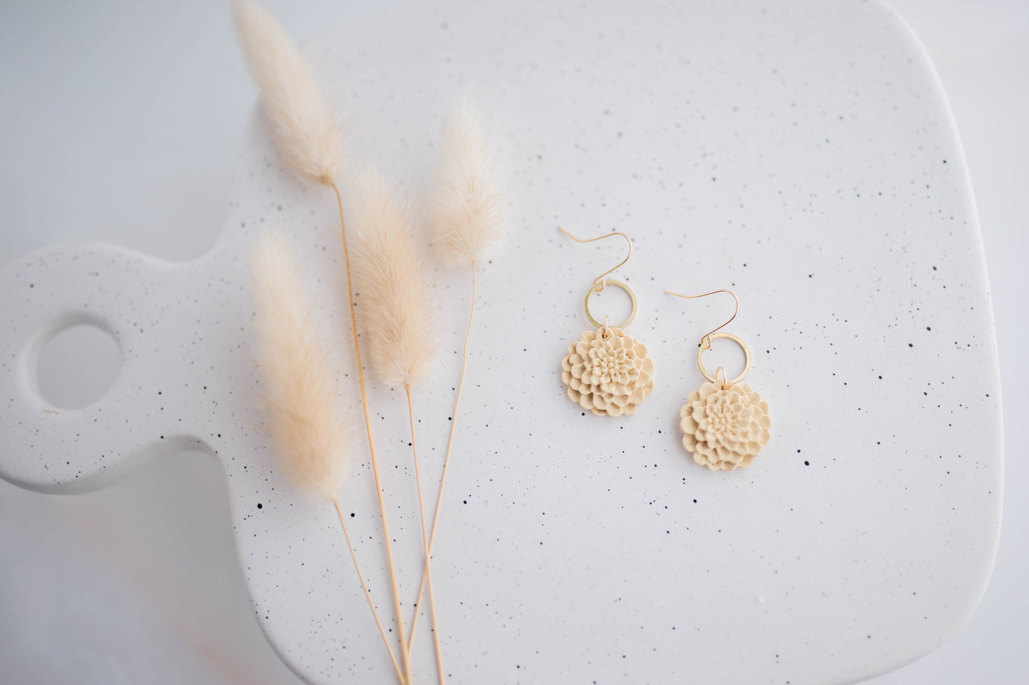 Clay Earrings | Small Dahlia Dangles