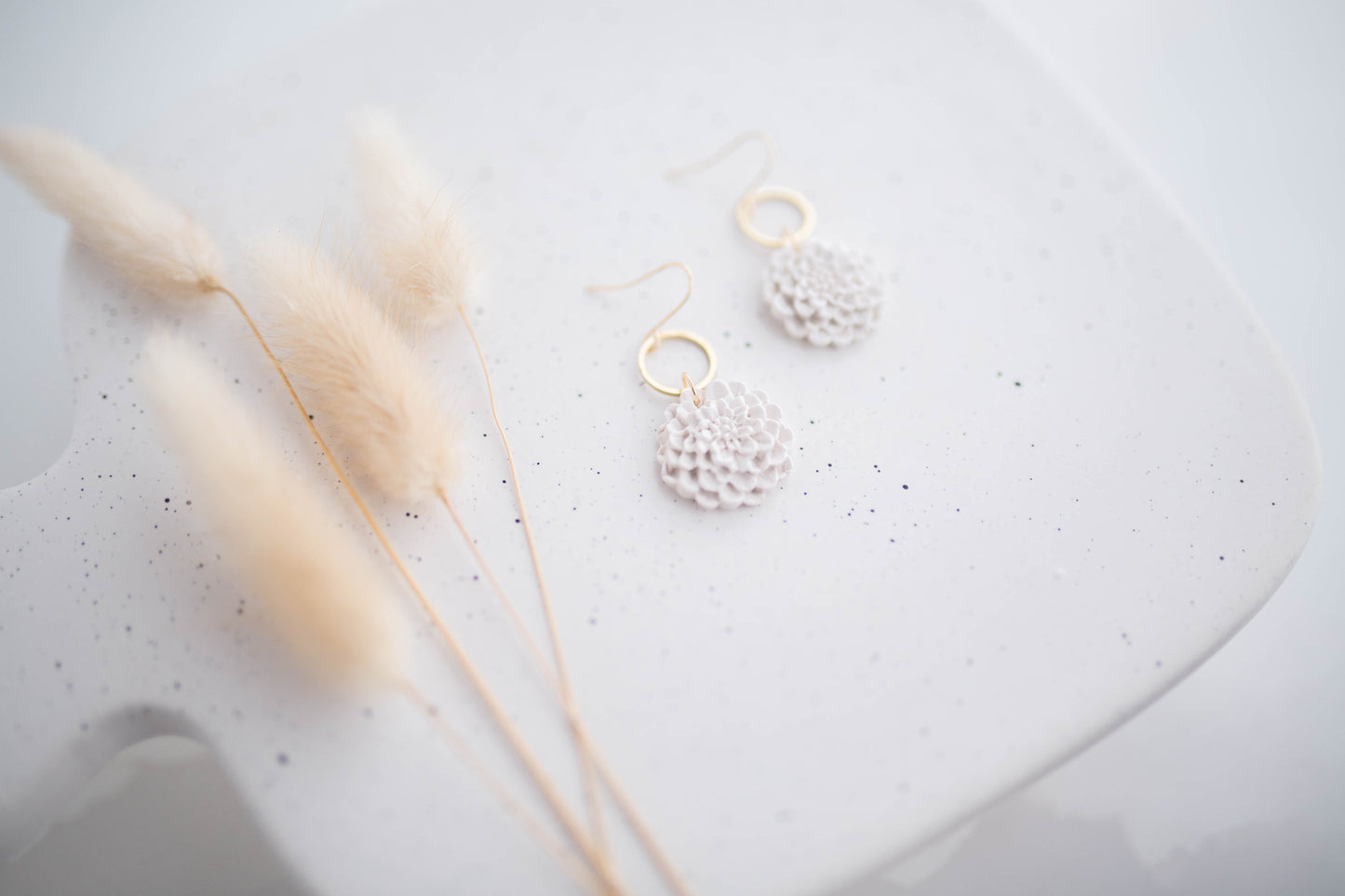 Clay Earrings | Small Dahlia Dangles