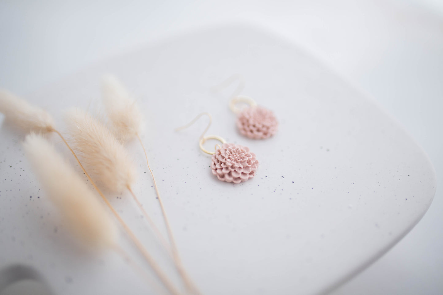 Clay Earrings | Small Dahlia Dangles