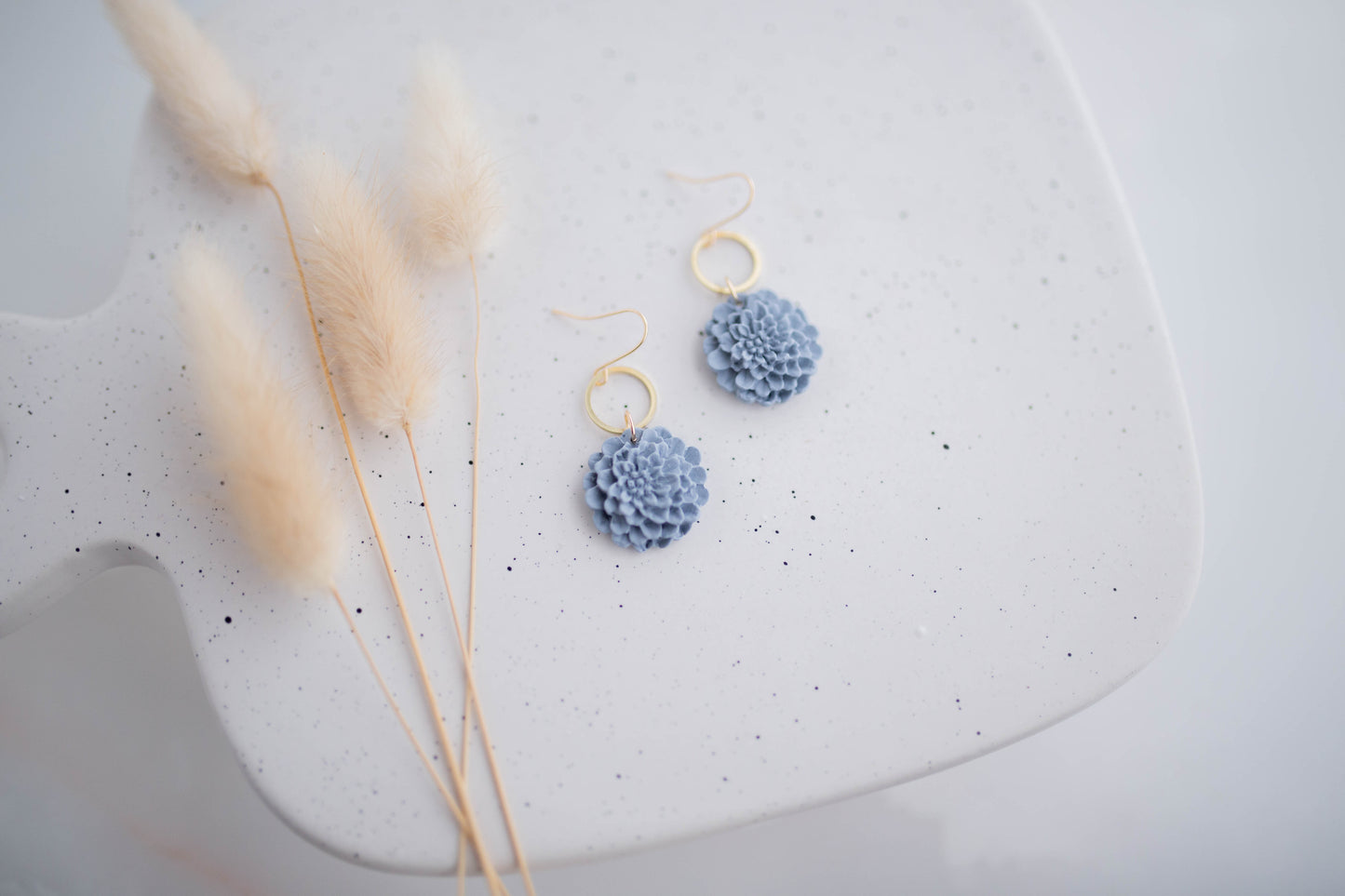 Clay Earrings | Small Dahlia Dangles