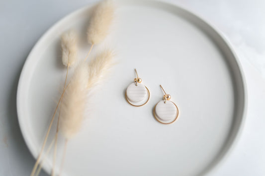 Clay earring | ivory dainty dangles | spring collection