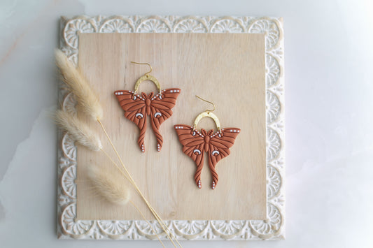 Clay earring | desert moths | Southwest Collection