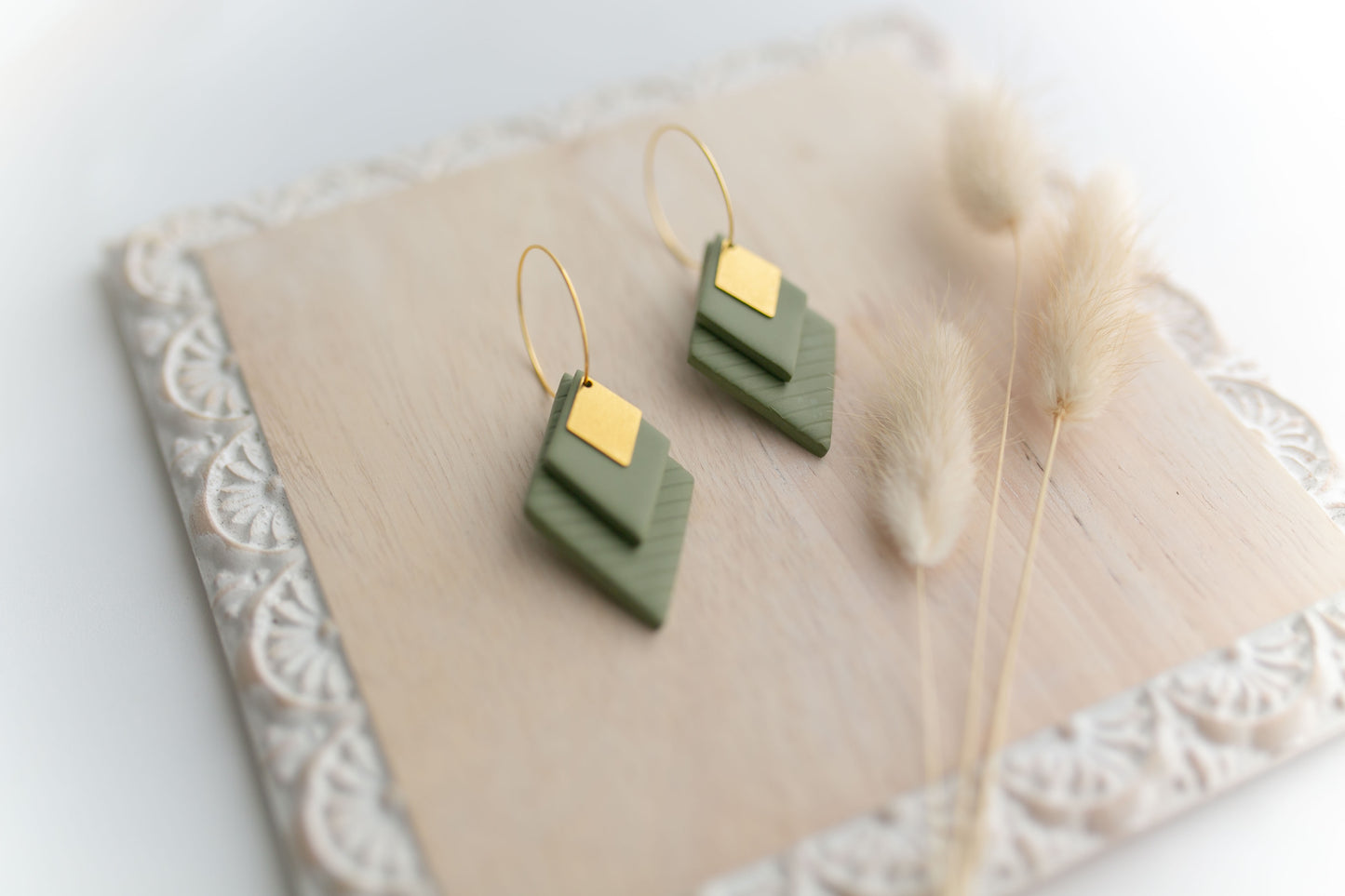 Clay earring | sage sw diamonds | Southwest Collection