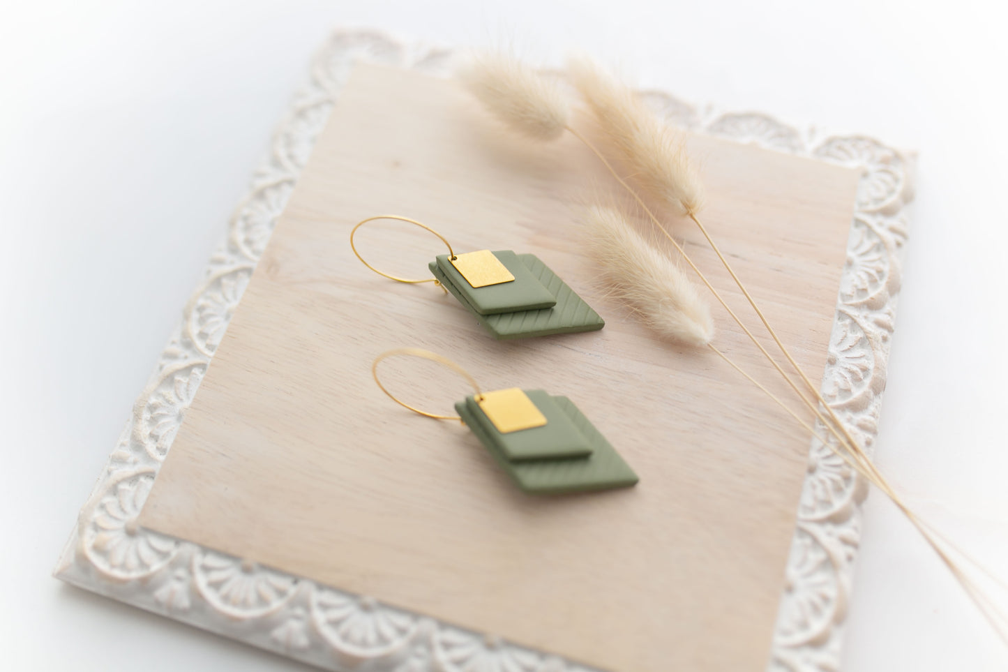 Clay earring | sage sw diamonds | Southwest Collection