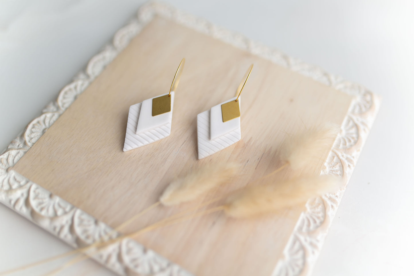 Clay earring | white sw diamonds | Southwest Collection