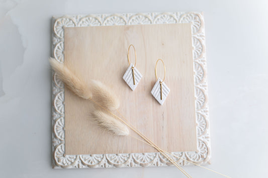 Clay earring | granite small diamond | Southwest Collection
