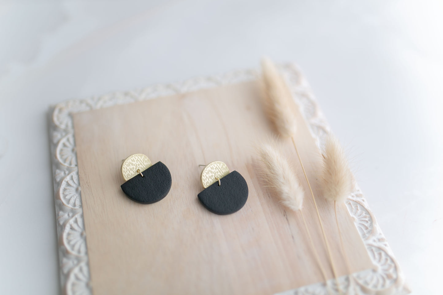 Clay earring | Black + simple | Southwest Collection