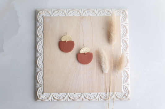 Clay earring | tera-cotta + simple | Southwest Collection