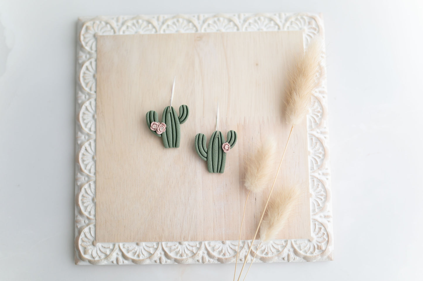 Clay earring | desert rose cactus | Southwest Collection