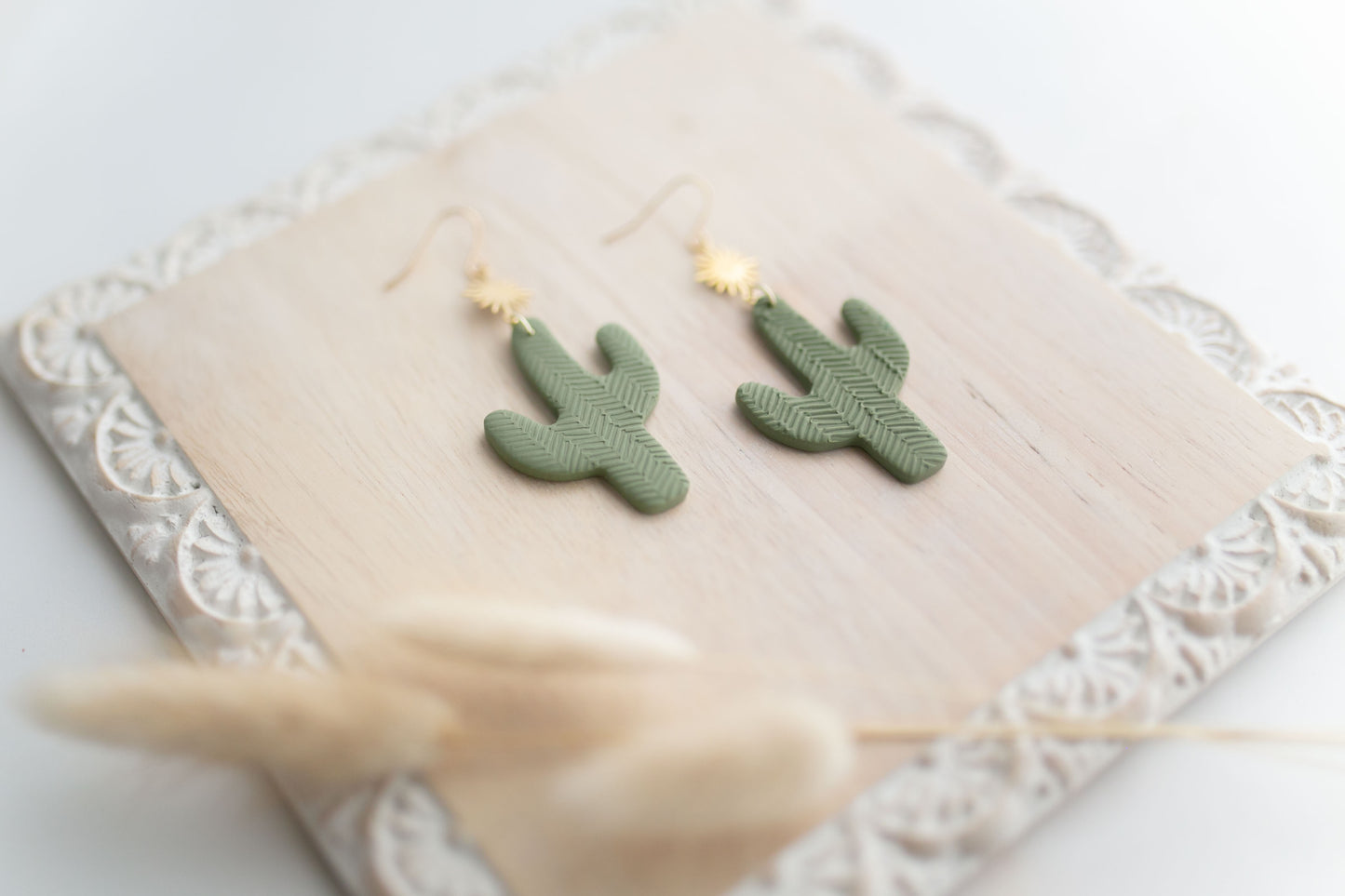 Clay earring | sage cactus | Southwest Collection